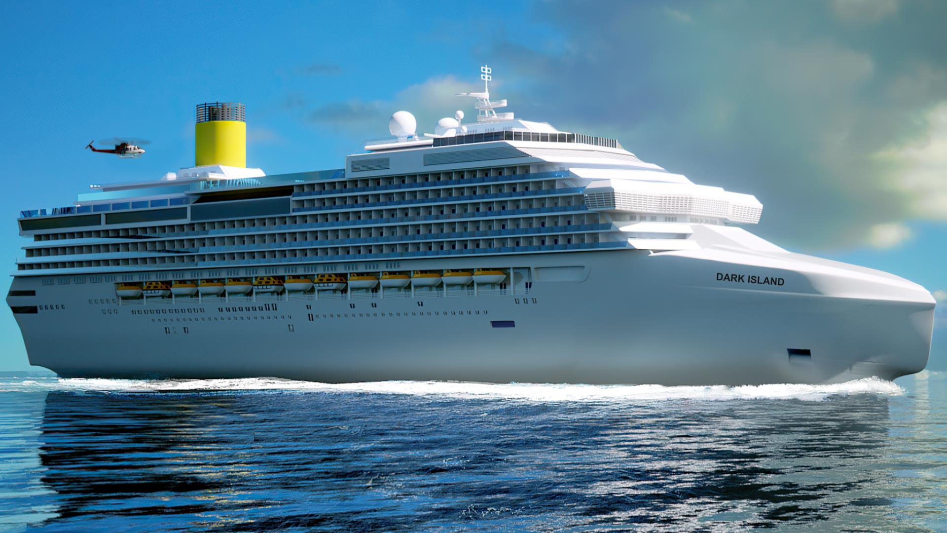 Dark Island Residential Cruise Ship, by Clydebuilt